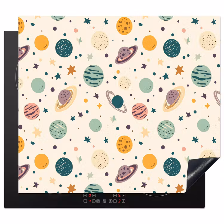 Induction hob cover - Planets - Retro - Colorful — 1