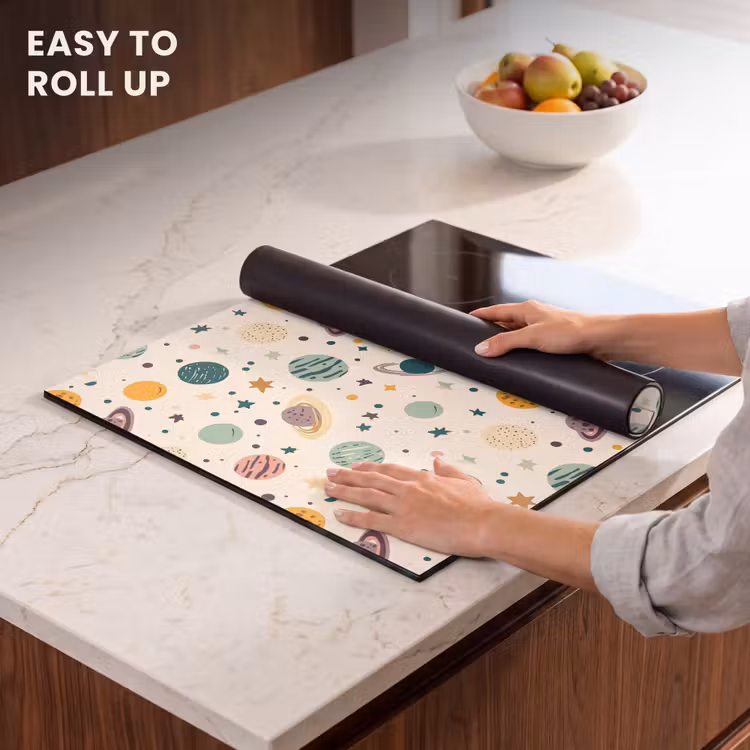 Induction hob cover - Planets - Retro - Colorful — 6