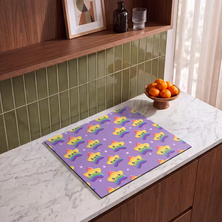 Induction hob cover - Stars - Rainbow - Purple — 4