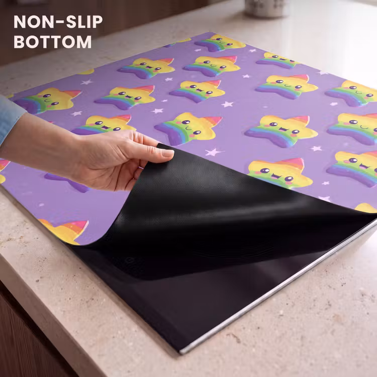 Induction hob cover - Stars - Rainbow - Purple — 5