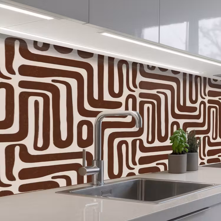 Kitchen splashback - Abstract - Pattern - Brown — 2