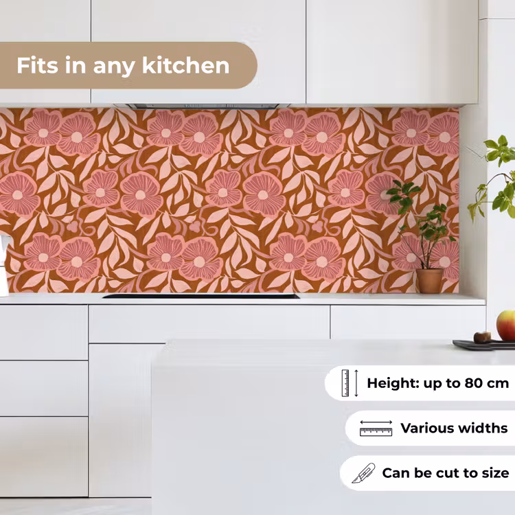 Kitchen splashback - Atmosphere - Flowers - Pink — 7
