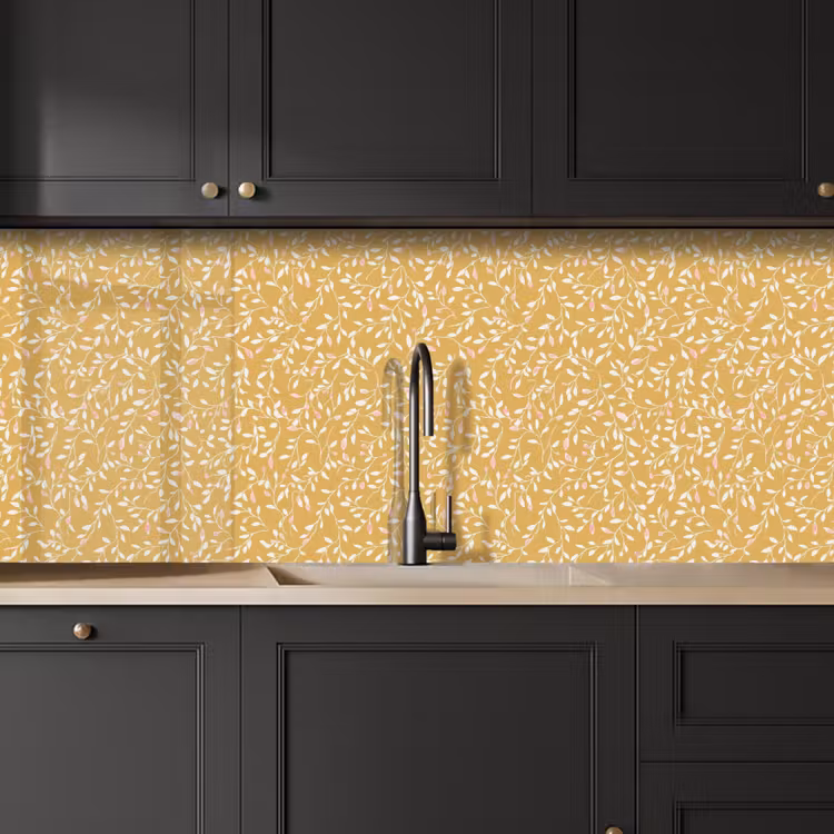 Kitchen splashback - Branches - Pattern - Ochre — 6
