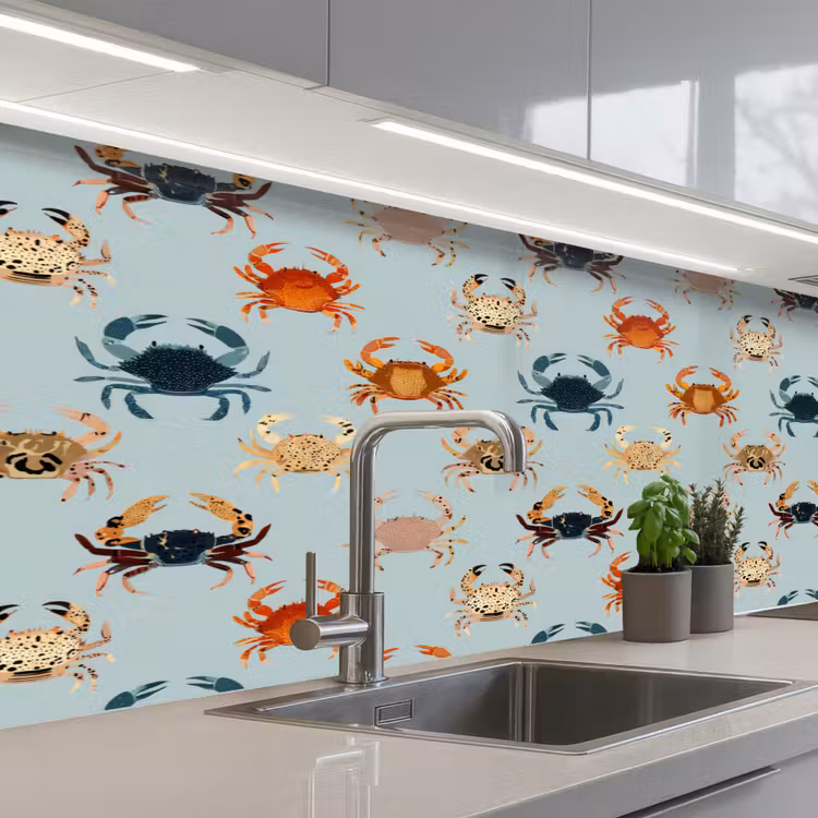 Kitchen splashback - Crabs - Playful - Colorful — 2