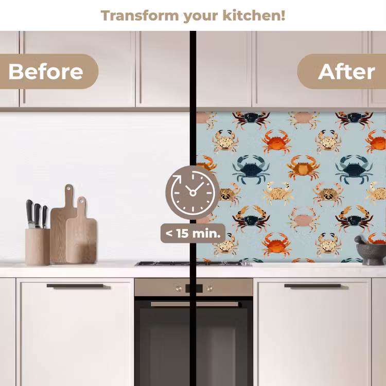 Kitchen splashback - Crabs - Playful - Colorful — 3
