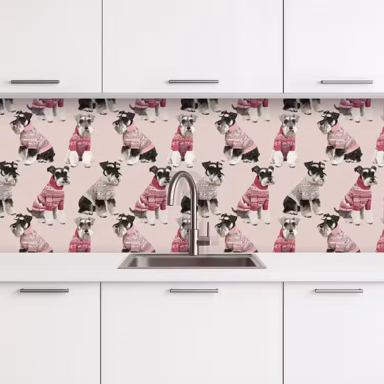 Kitchen splashback - Dogs - Sweaters - Red — 4