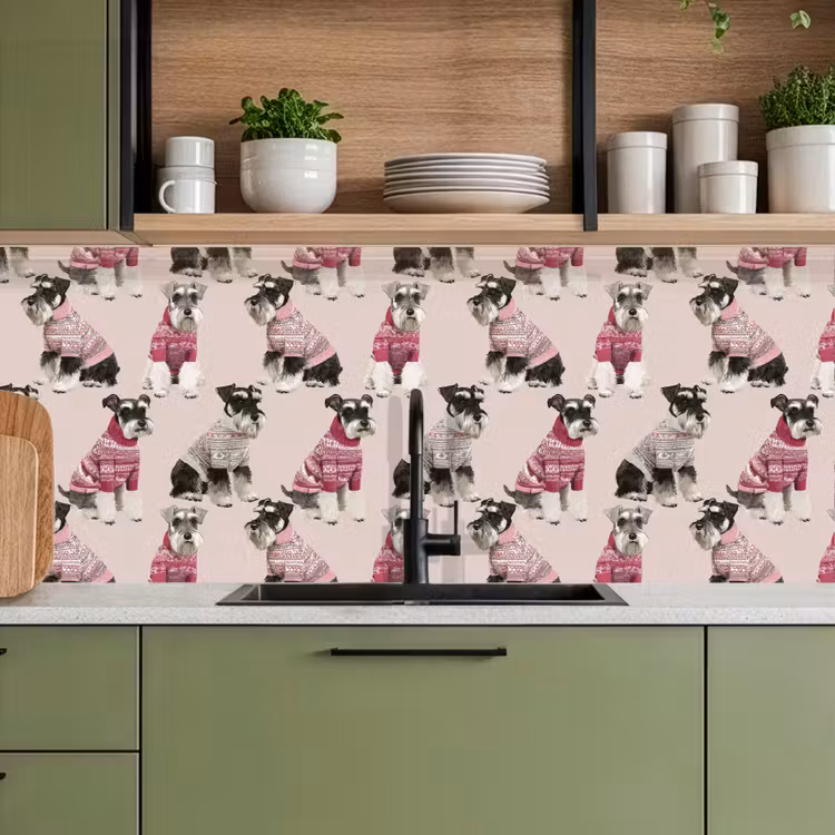 Kitchen splashback - Dogs - Sweaters - Red — 8