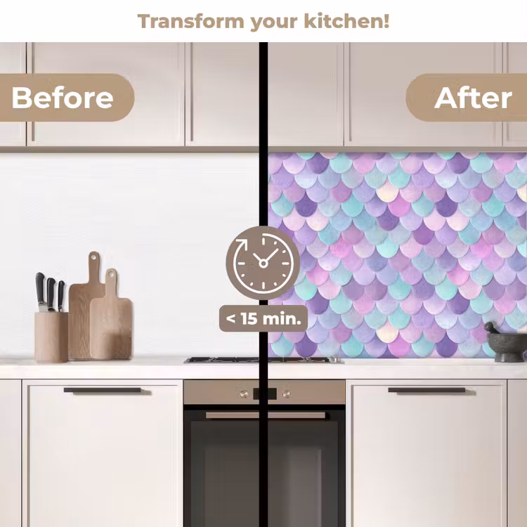 Kitchen splashback - Dreamy - Mermaid - Pastel — 3