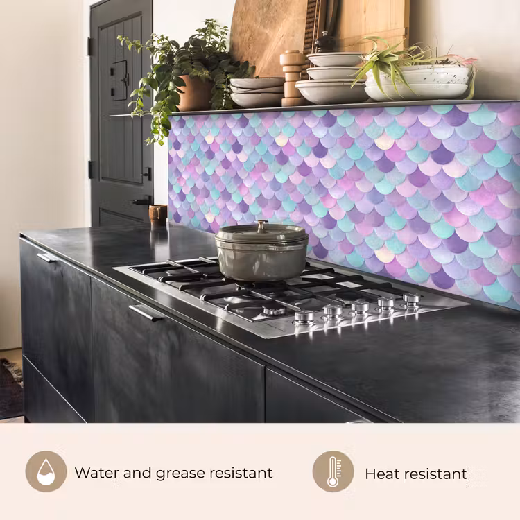 Kitchen splashback - Dreamy - Mermaid - Pastel — 5