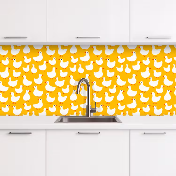 Kitchen splashback - Ducks - Pattern - Yellow — 4