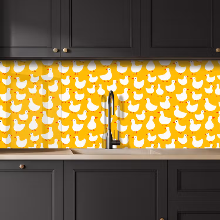 Kitchen splashback - Ducks - Pattern - Yellow — 6