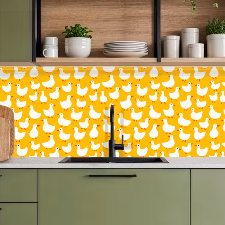 Kitchen splashback - Ducks - Pattern - Yellow — 8