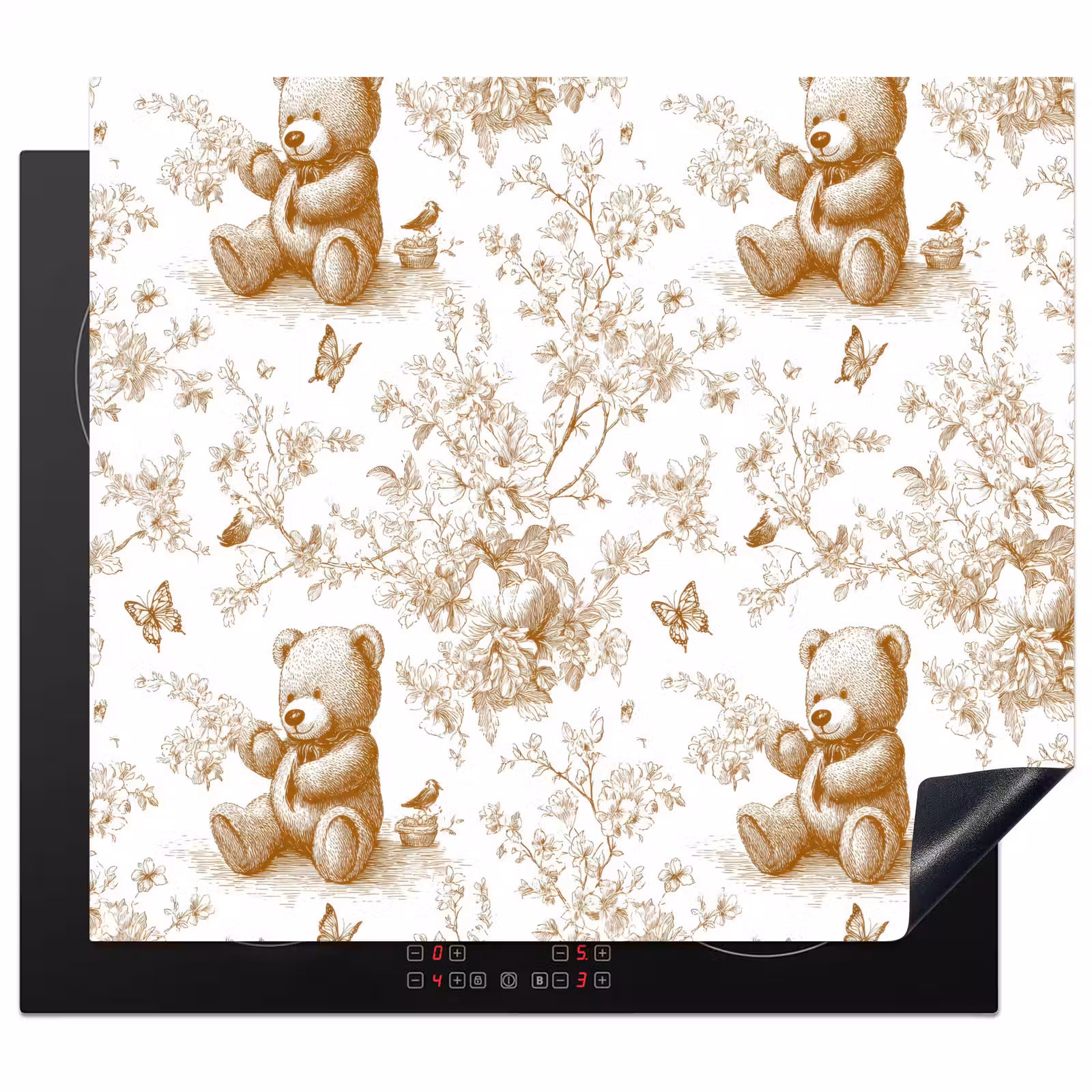 Induction hob cover - Bear - Timeless - Brown — 1
