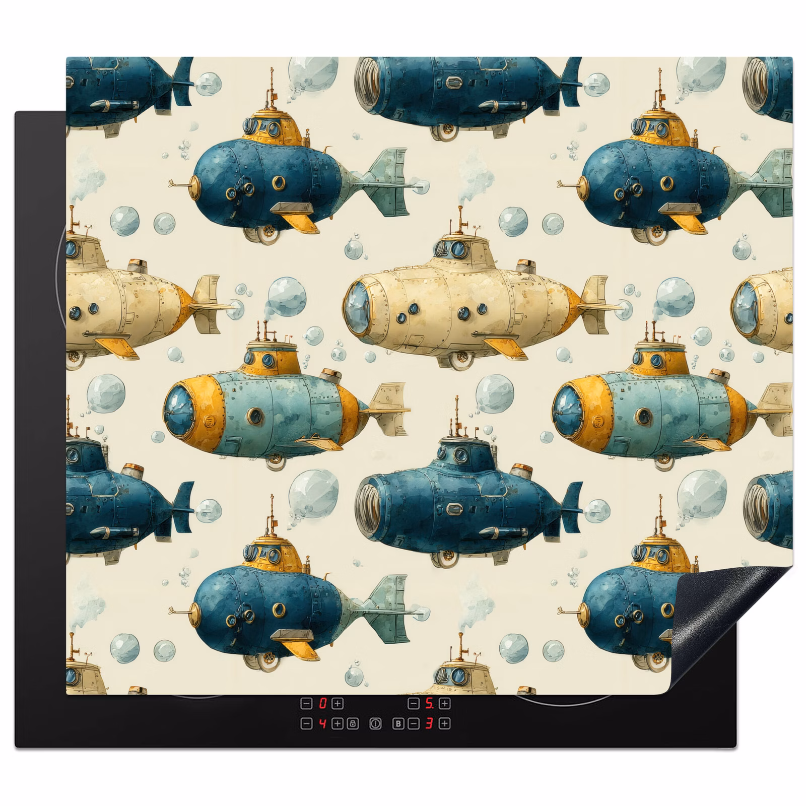 Induction hob cover - Dive boat - Fantasy - Colorful — 1