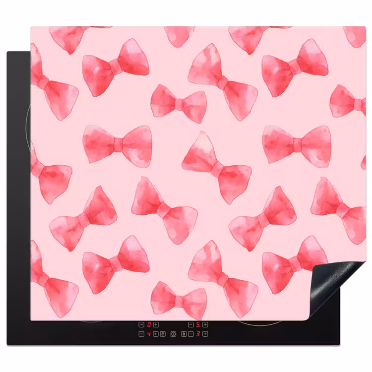 Induction hob cover - Bows - Watercolor - Pink — 1
