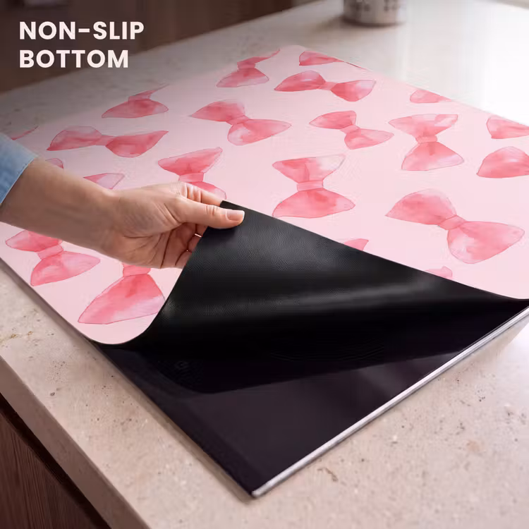 Induction hob cover - Bows - Watercolor - Pink — 5