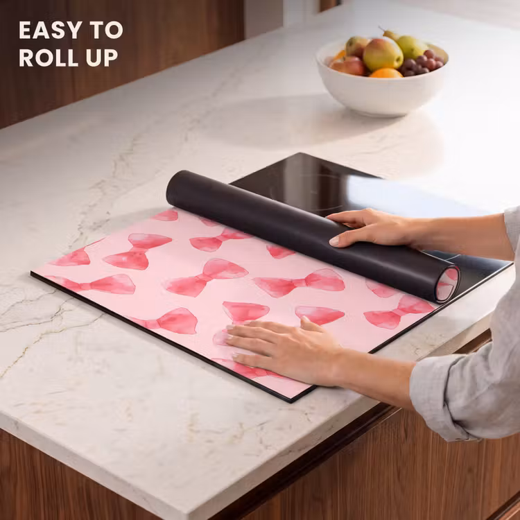 Induction hob cover - Bows - Watercolor - Pink — 6