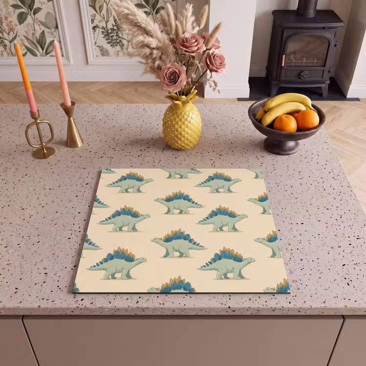 Induction hob cover - Dino - Pattern - Green — 3