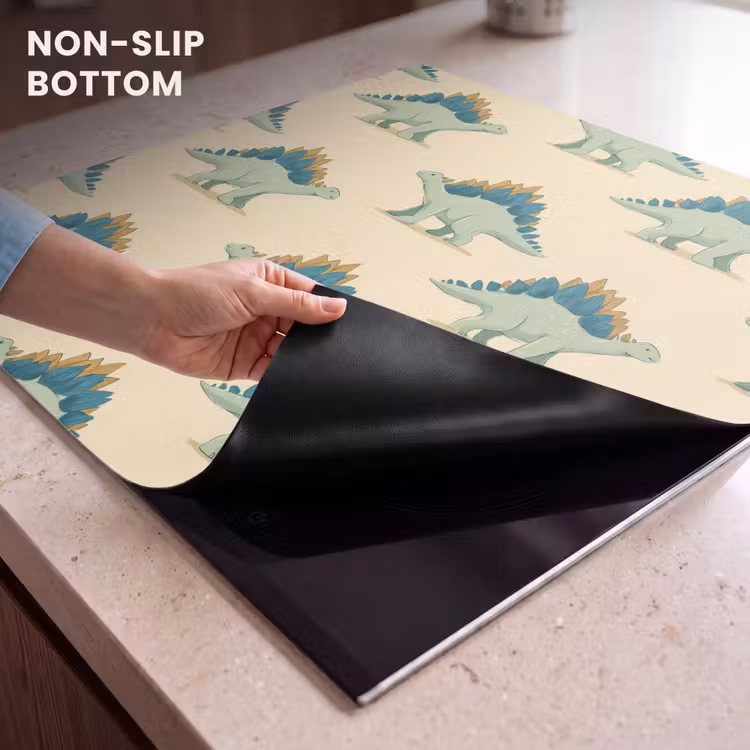 Induction hob cover - Dino - Pattern - Green — 5