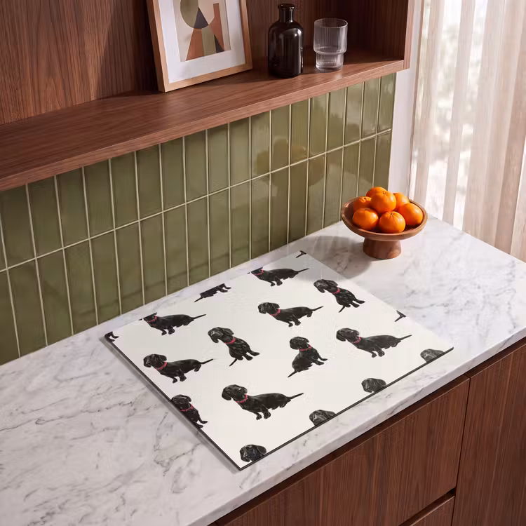 Induction hob cover - Dog - Pattern - Black — 4