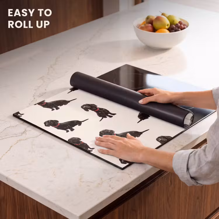 Induction hob cover - Dog - Pattern - Black — 6