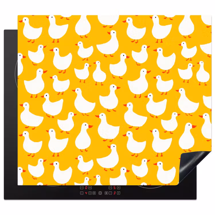 Induction hob cover - Ducks - Pattern - Yellow — 1