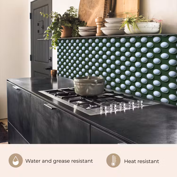 Kitchen splashback - Balls - Golf - Green — 5