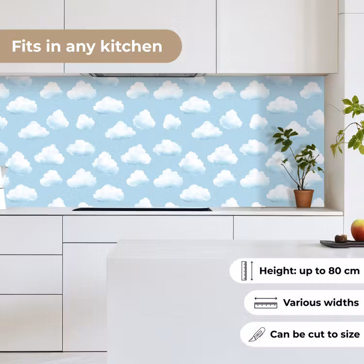 Kitchen splashback - Clouds - Illustration - Blue — 7
