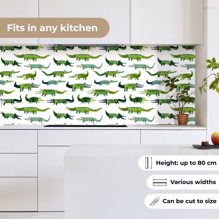 Kitchen splashback - crocodile - Playful - Green — 7