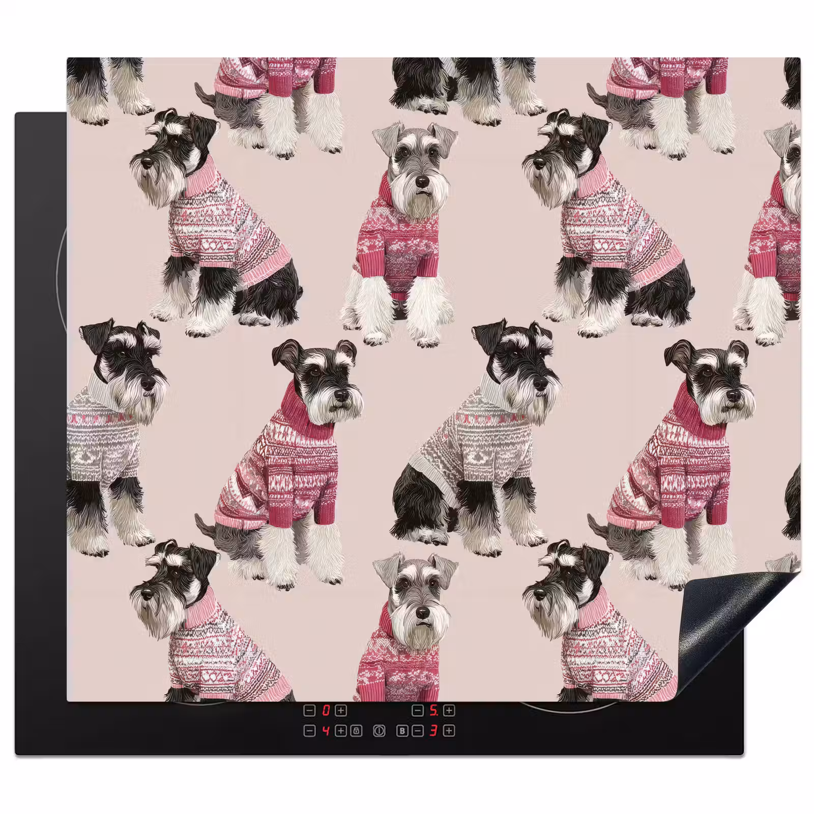 Induction hob cover - Dogs - Sweaters - Red — 1