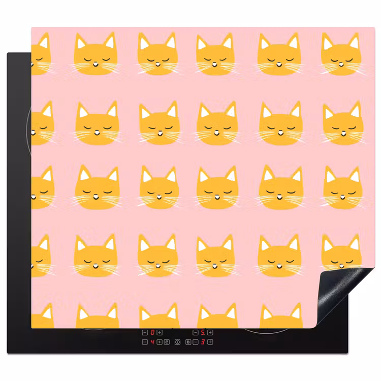 Induction hob cover - Cats - Pattern - Pink — 1