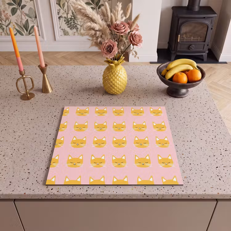 Induction hob cover - Cats - Pattern - Pink — 3