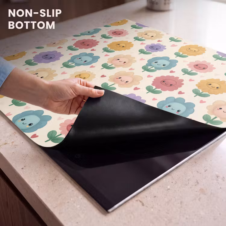 Induction hob cover - Flowers - Hearts - Colorful — 5