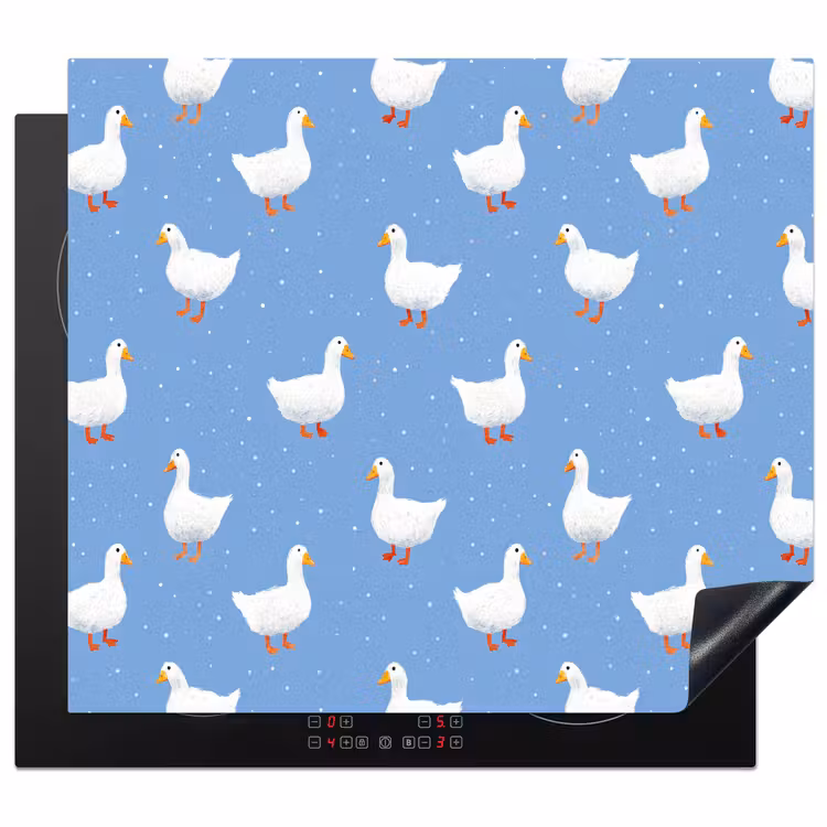 Induction hob cover - Geese - Elegant - Blue — 1
