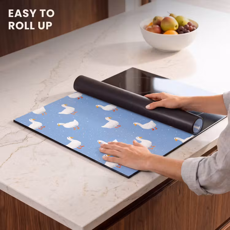 Induction hob cover - Geese - Elegant - Blue — 6