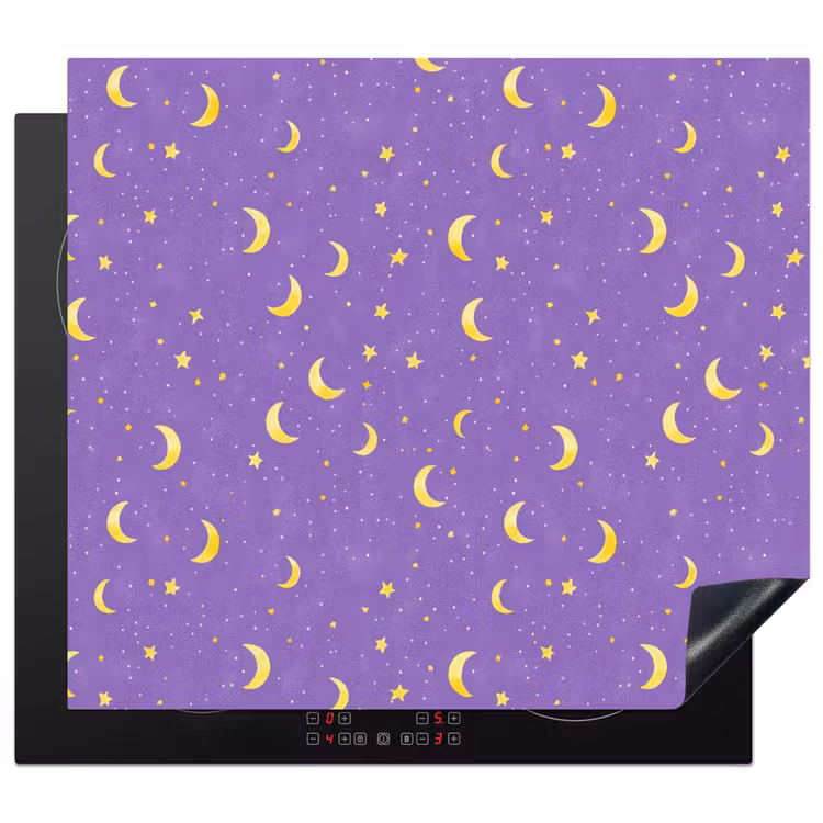 Induction hob cover - Mane - Stars - Purple — 1