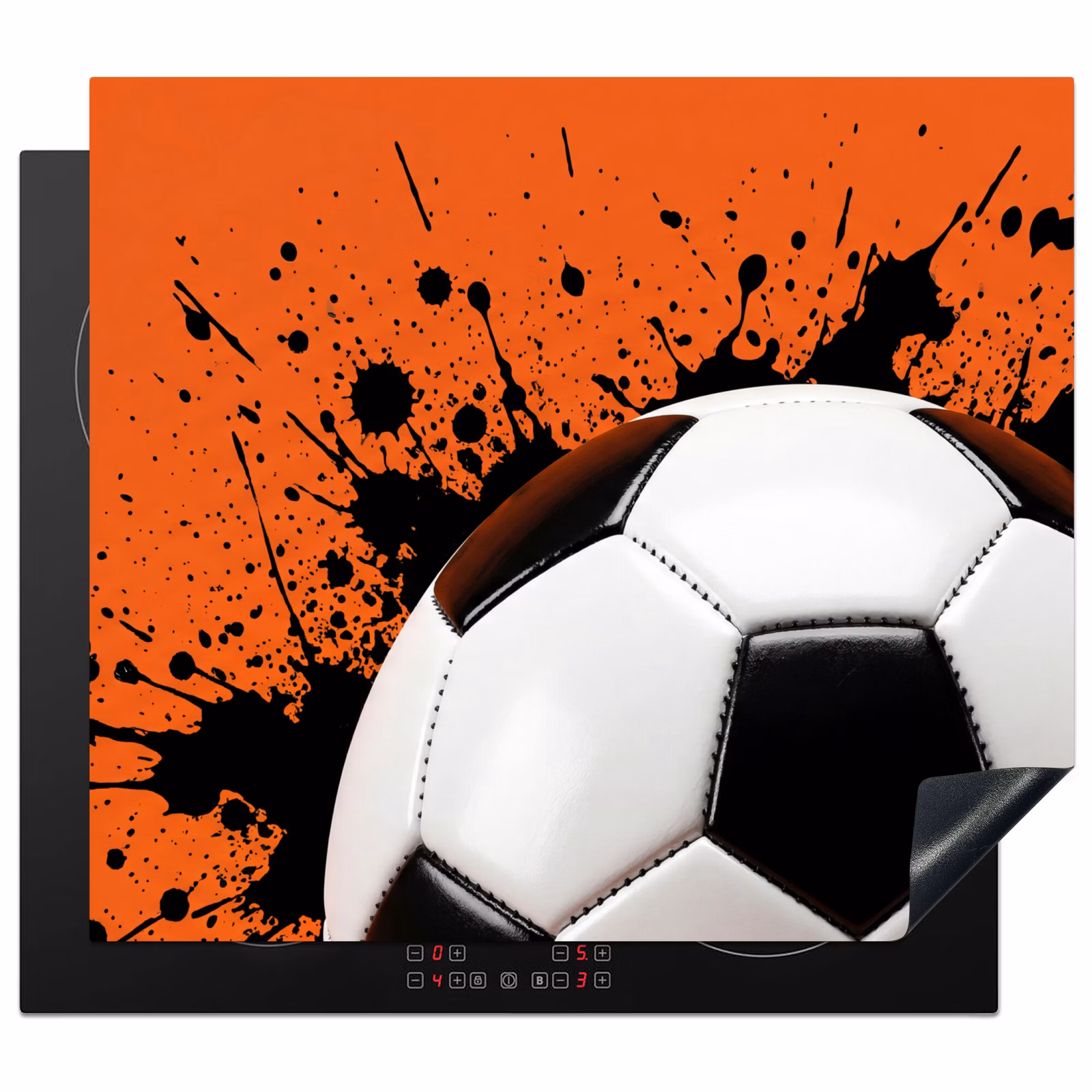 Induction hob cover - Soccer - Paint - Sports - Orange — 1