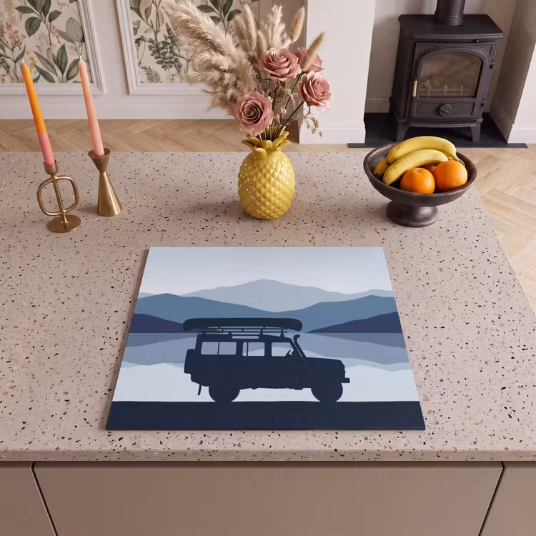 Induction hob cover - Car - More - Mountains - Blue — 3
