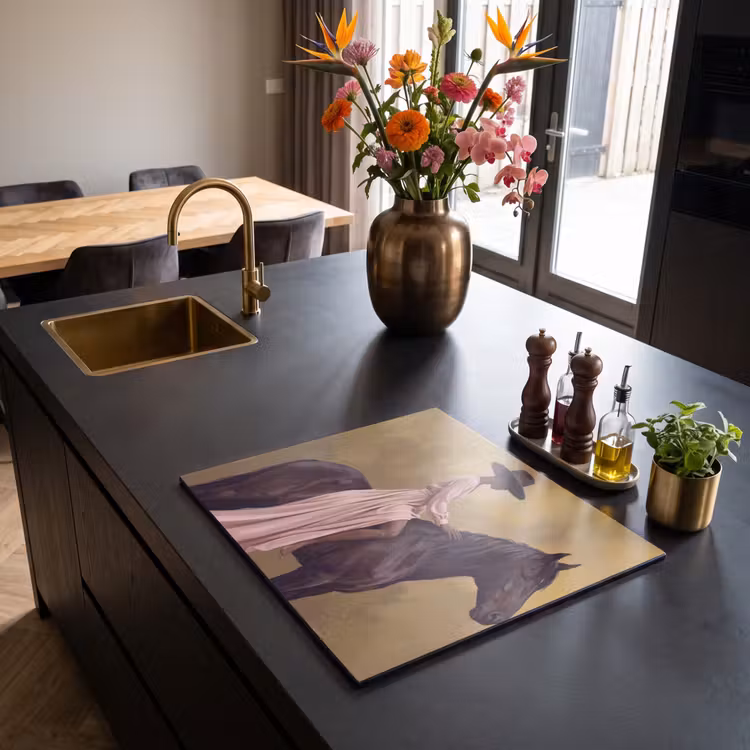 Induction hob cover - Horse - Classic - Ochre — 2