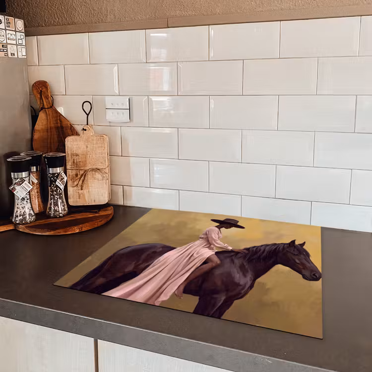 Induction hob cover - Horse - Classic - Ochre — 3