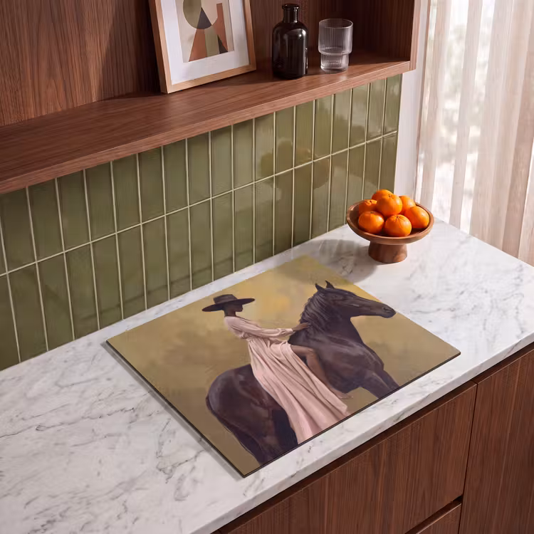 Induction hob cover - Horse - Classic - Ochre — 4