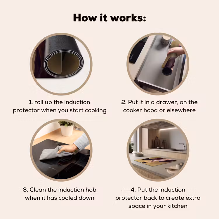 Induction hob cover - Horse - Classic - Ochre — 6