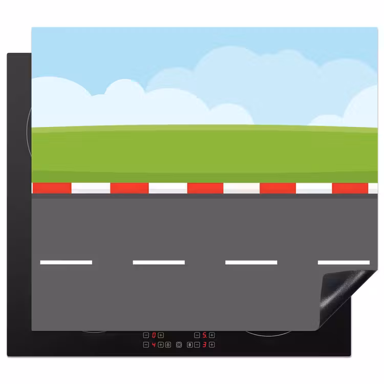 Induction hob cover - Race track - Illustration - Sports - Colorful — 1
