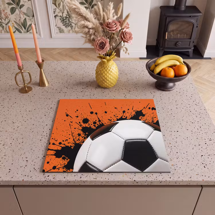 Induction hob cover - Soccer - Paint - Sports - Orange — 3
