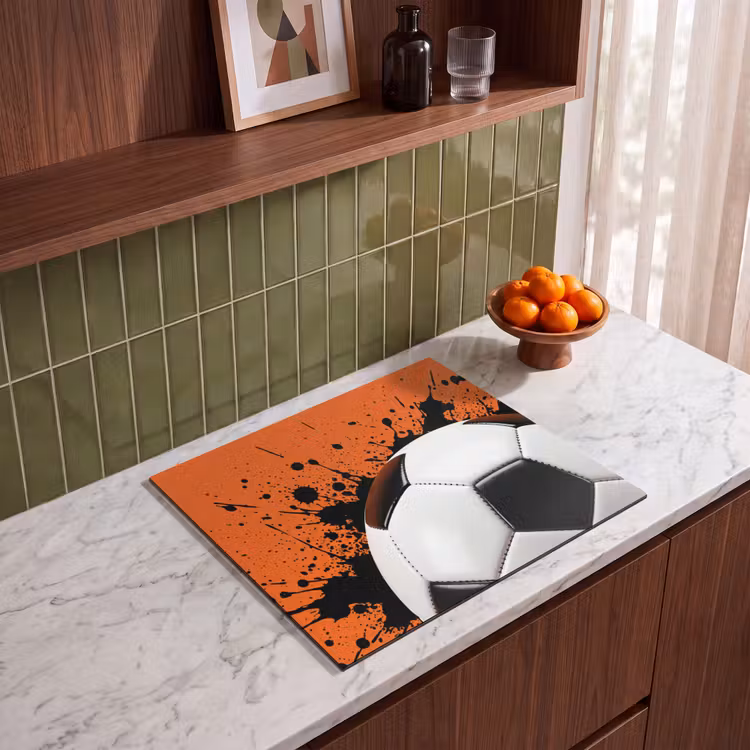 Induction hob cover - Soccer - Paint - Sports - Orange — 4
