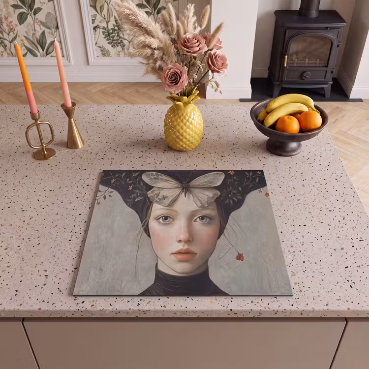 Induction hob cover - Woman - Butterfly - Art - Classic - Muted — 3