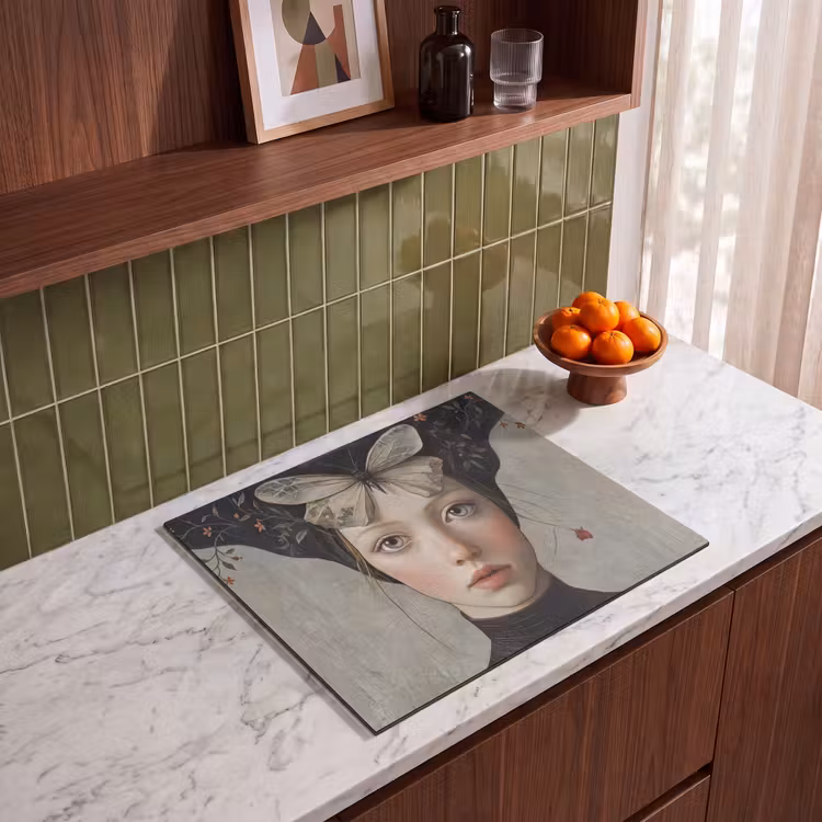 Induction hob cover - Woman - Butterfly - Art - Classic - Muted — 4