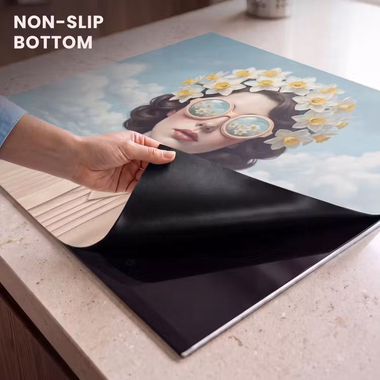 Induction hob cover - Woman - Daffodils - Yellow — 5