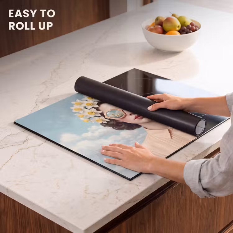 Induction hob cover - Woman - Daffodils - Yellow — 6