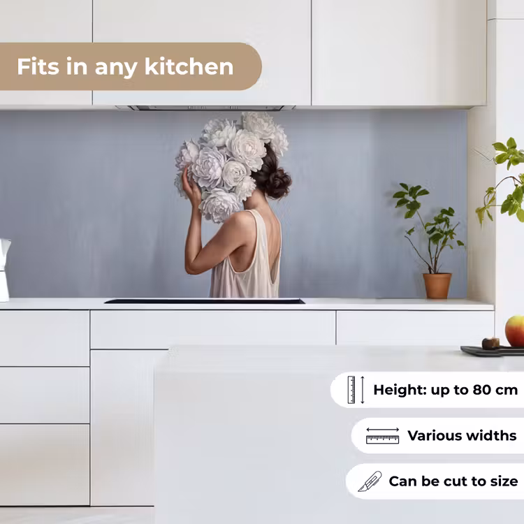 Kitchen splashback - Flowers - Woman - White — 7